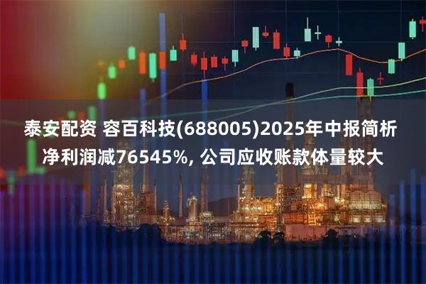 泰安配资 容百科技(688005)2025年中报简析 净利润减76545%, 公司应收账款体量较大